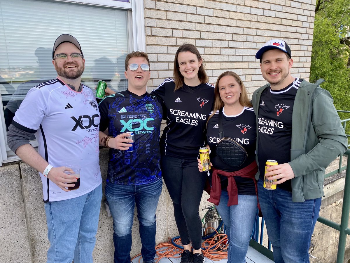 It’s not raining on our Black and Red family ☔️ 

Just tears of joy for an epic tailgate followed by a thumping victory ✌🏾 

While watching all the futbol on TV 📺 today, we continue celebrating #DCU highlights with ⁦<a href="/davejsports/">Dave Johnson</a>⁩ &amp; ⁦⁦<a href="/brucemurrayHOF/">bruce murray</a>⁩ on a loop 🎙️