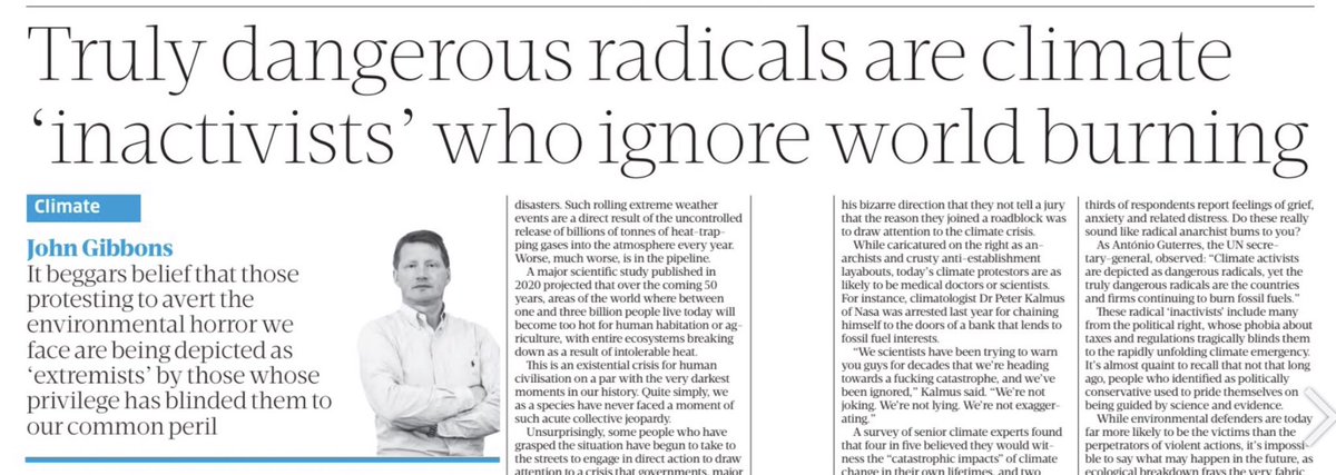 “We scientists have been trying to warn you for decades we’re heading towards a fucking catastrophe, and we’ve been ignored We’re not joking. We’re not lying. We’re not exaggerating” 

- <a href="/ClimateHuman/">Peter Kalmus</a> on #climate, as quoted in today’s <a href="/businessposthq/">Business Post</a> 

businesspost.ie/analysis-opini…