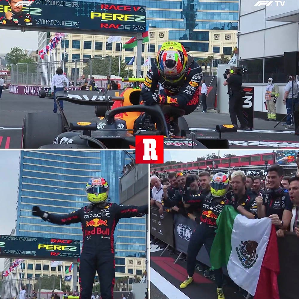 record_mexico's tweet photo. ¡EL REY DE BAKÚ!

Checo Pérez acaba de ganar su QUINTO podio en este circuito en Azerbaiyán. No hay nadie mejor que él.

¡Orgullo mexicano!

EN VIVO: https://t.co/kKNRTp8AxV https://t.co/jLAQUXSTFt