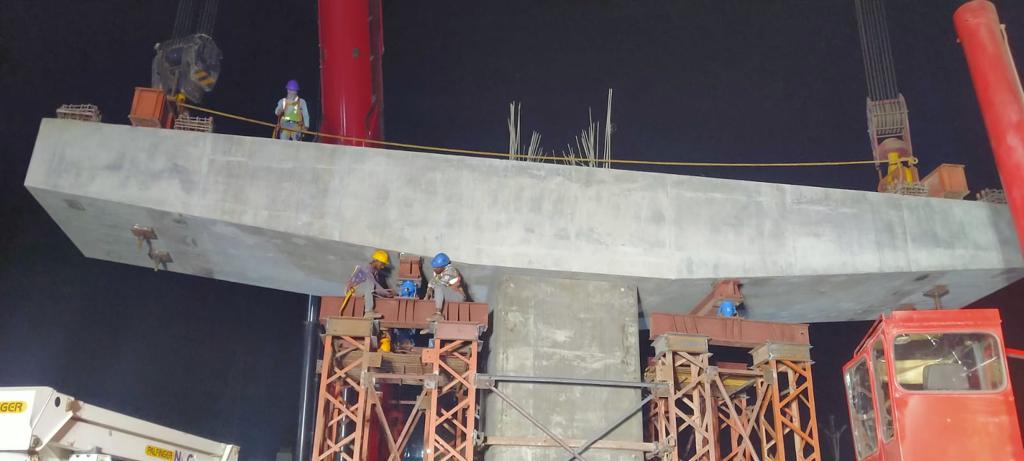 UDHDBIHAR's tweet photo. Station work for #PatnaMetroProject elevated section is full swing. 2nd Cross arm of #PatliputraBusTerminalStation launched successfully.
#BiharUrbanDevelopmentAndHousingDept
#UDHDBIHAR #Metro
#Crossarm #DMRC
#PatnaMetroRail
#PatnaMetro
@yadavtejashwi @OfficialDMRC https://t.co/5U5koUDeCJ