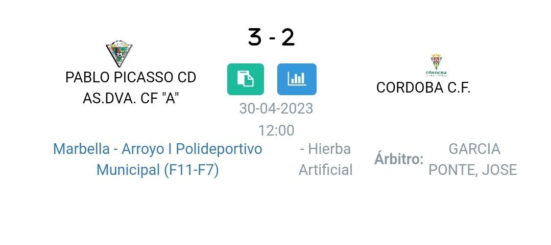 Mrxsrp's tweet photo. #FutbolFemenino 1 Andaluza Cadete J20
Final
@PabloPicasso_CF 3 @CordobaCF_ofi 2
⚽️ Local; Cristina, Maria y Grabiela
Visitante, Lucia (2) https://t.co/jMr0yN7nIh