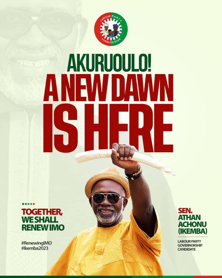 SenAchonu's tweet photo. A New Imo State is POssible with Sen. Athan Achonu.
#Ikemba2023 #Achonu2023 #NewImo #Obidients #LabourParty #PeterObi https://t.co/EKiw0NmJIq