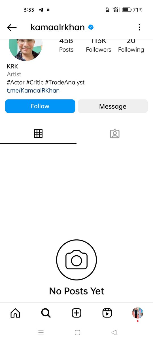 SagarRaw1165736's tweet image. Bhai sahab @kamaalrkhan  please unblock Instagram bina apke mja nhi aata insta chlane me #critic #TradeAnalyst #Actor