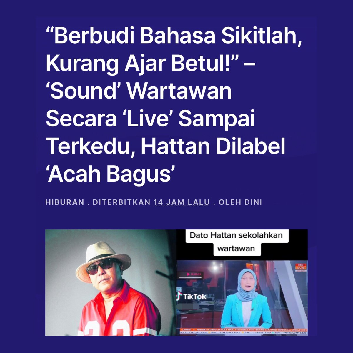 LVGIF's tweet photo. Kenapa Penting Kita Kena Tahu Pasal Male Menopause

It’s also called andropause and symptoms include mood swings and irritability. Macam yang Hattan, 58, buat pada wartawan Awani sewaktu siaran langsung mengingati legasi Allahyarham Mael XPDC. 

And you know what’s worse? https://t.co/2Nz0AVCaC4