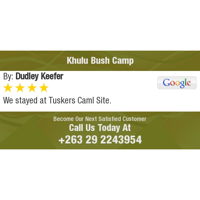 4 Star: Dudley K. "We stayed at Tuskers Caml Site." maps.google.com/?cid=979791797…