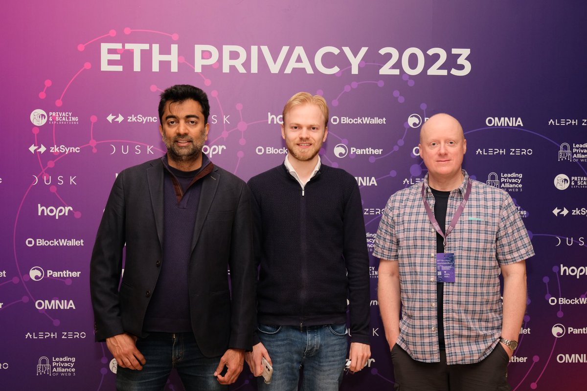 anishmohammed's tweet photo. The @ZKPanther team at #ethprivacy 2023 https://t.co/JTw0GiLqP3