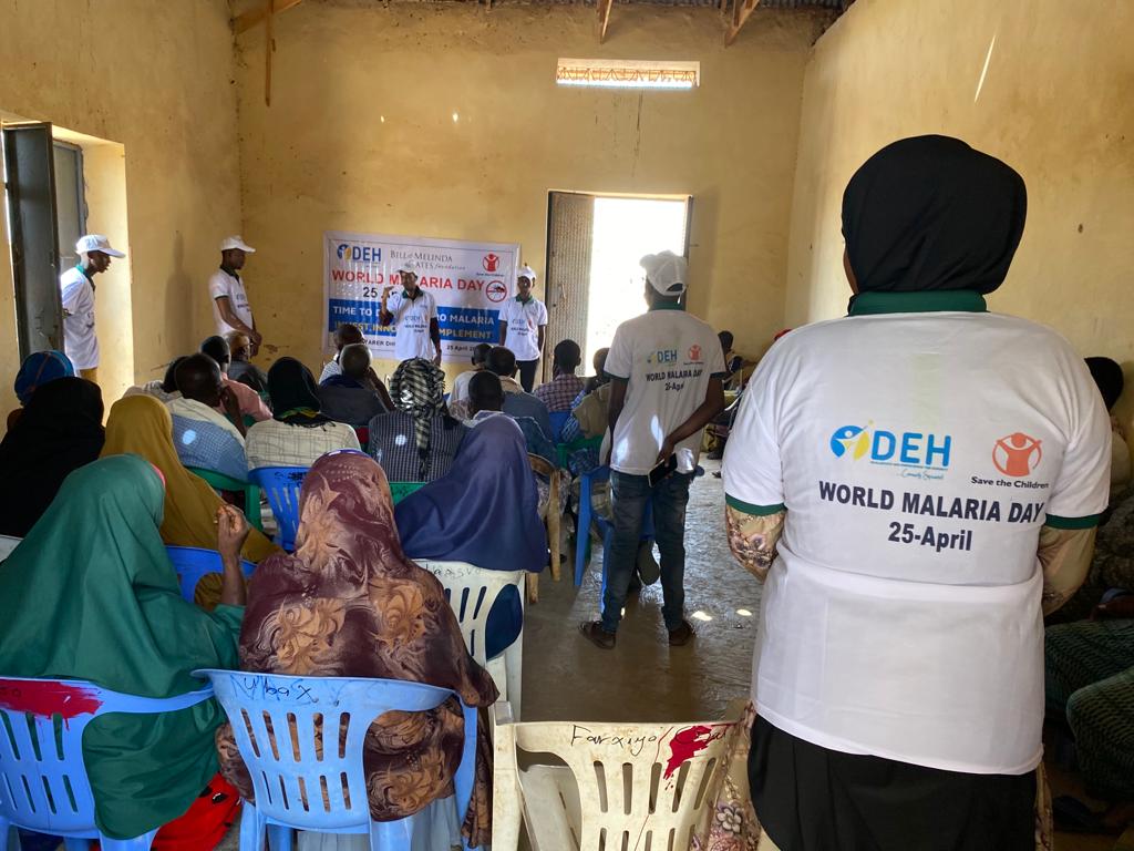 The World Malaria Day Commemoration was organized by DEH in Xaradheere Town, Galmudug, Somalia, as part of Health Camps in hard-to-reach locations