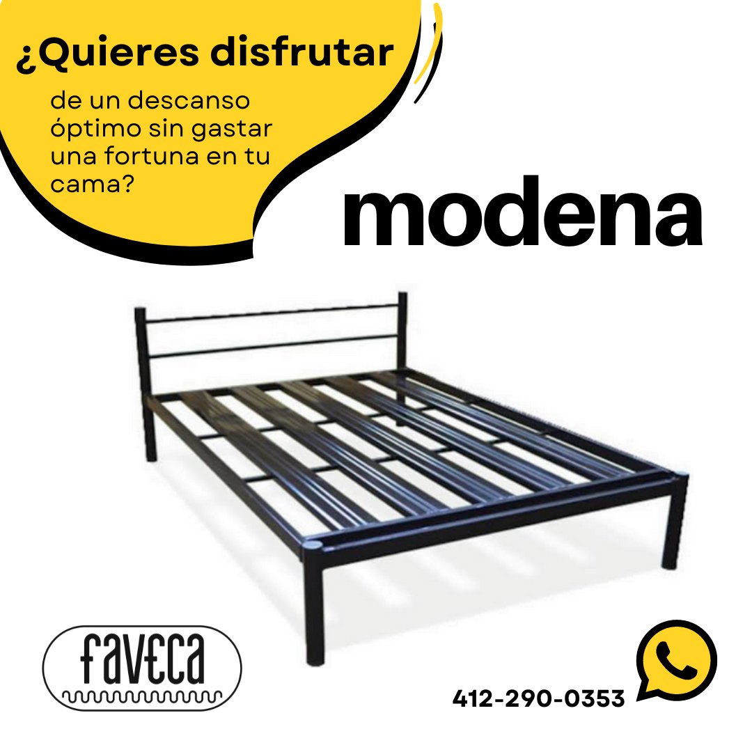 FAVECA_'s tweet photo. La cama Modena es la solución perfecta. Fabricada con materiales de alta calidad y con atención a los detalles, esta cama te ofrece durabilidad excepcional. ¡Encuentra la tienda más cercana en nuestro catálogo de distribuidores! #CamaModena #DescansoÓptimo #DetallesDeFabricación https://t.co/gy7amv7F0G
