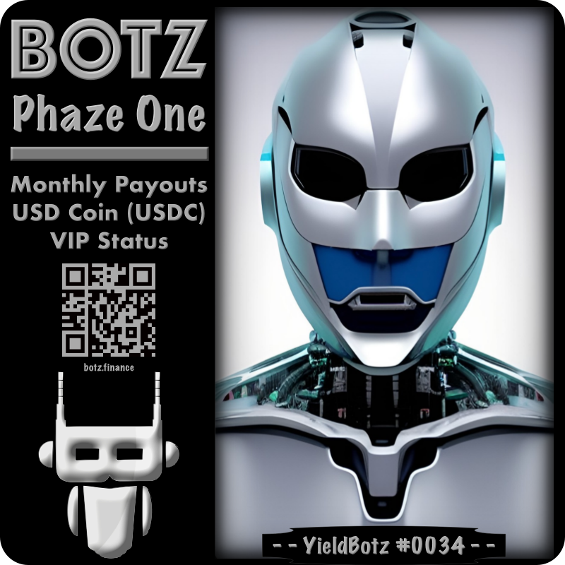 BotzFinance's tweet photo. Tomorrow is payday, just like the first of every month... How much crypto are your NFTs earning you? #BOTZ #YieldBotz https://t.co/ydz7xlPNdD