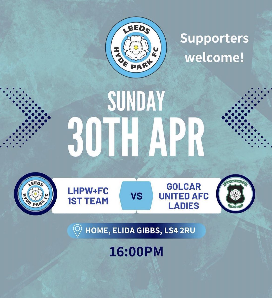 Big fixture today!! LHPW+FC 1st winning the game could see them winning their league!👀 Let’s do this team 🤝🎉