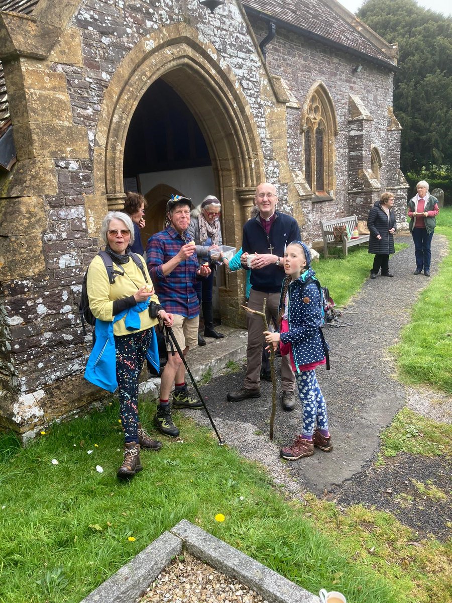 BathWells's tweet photo. Bishop Michael joined walkers from Wiveliscombe on Sat to walk 20 miles along the Brendon Towers Way. Starting at St Andrews’s Wivey & visiting churches along the way - including Champflower Clayworthy, Brompton Ralph & Tolland.
#BeautifulChurches #GreatViews #LovelyWeather https://t.co/vZtO8t1r24