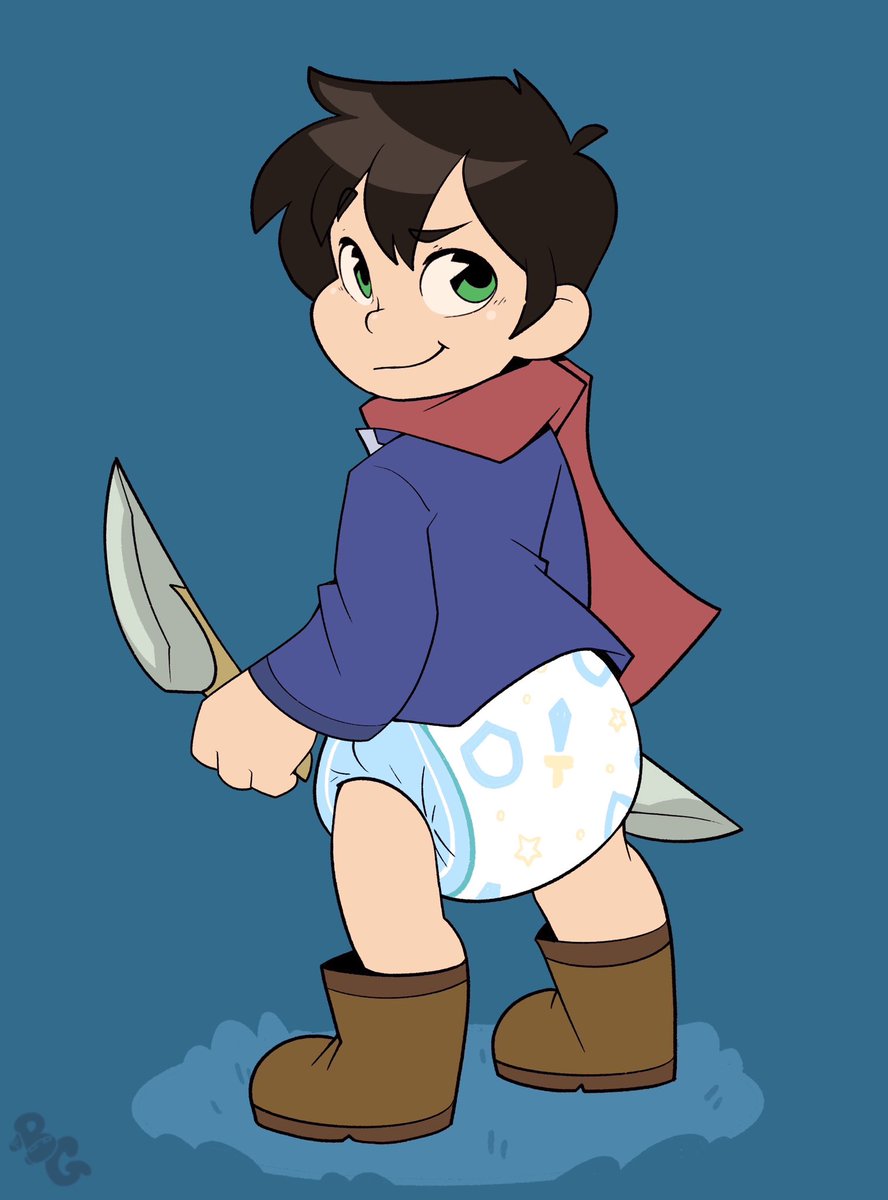 Got a few various versions out there, one floating around, one training to catch them all! And another wait.. baby with a knife!!! 

Amazing artwork by <a href="/BubblePuppers/">Bubblepup</a> 

I'll be posting other artworks as well once I'm done retweeting these pictures. ^^;