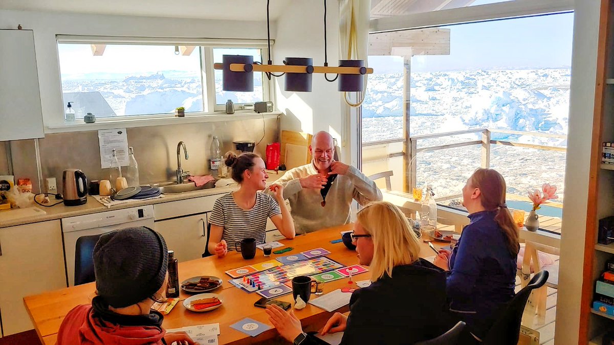 Playing #intergenerational board #game created during #nordtournet3 project. #Nordplus #adult #tourism #Greenland <a href="/WeAreNordplus/">Nordplus</a>