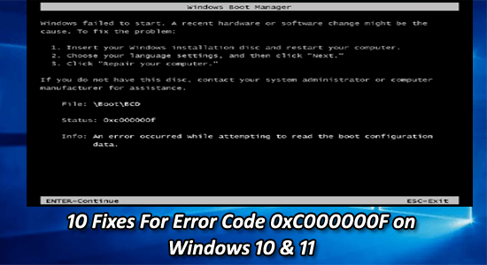 repairpcerror's tweet photo. Seeing the #ERROR code 0xc000000f while booting the #Windows11 or #Windows10 operating system then this article is for you. Read the article to find out how to fix the boot\bcd error #0xc000000f...
@ https://t.co/MNCyNiFbjD https://t.co/J6g0abyD5F