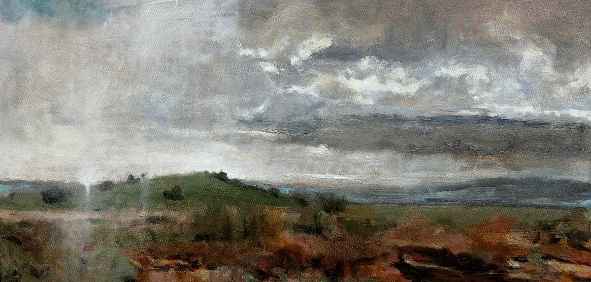 JayBaileyArt's tweet photo. Side of the road in northern New Mexico, oil on canvas, 24”x12”, 2023 https://t.co/oILen8mrYy