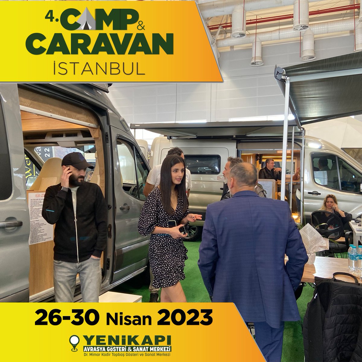 cnrcampcaravan's tweet photo. Camp &amp; Caravan İstanbul'u ziyaret etmek için son saatler!

30 Nisan 2023 18.00'a kadar Yenikapı - Avrasya Gösteri ve Sanat Merkezi'nde ziyaret edebilirsiniz.

Online biletinizi hemen alın.
https://t.co/IbmKwwEIb8

#cnrholding #kampyeri #çadır #mountain #fuar #kamp #kampvekaravan https://t.co/Zw9HPg5D55