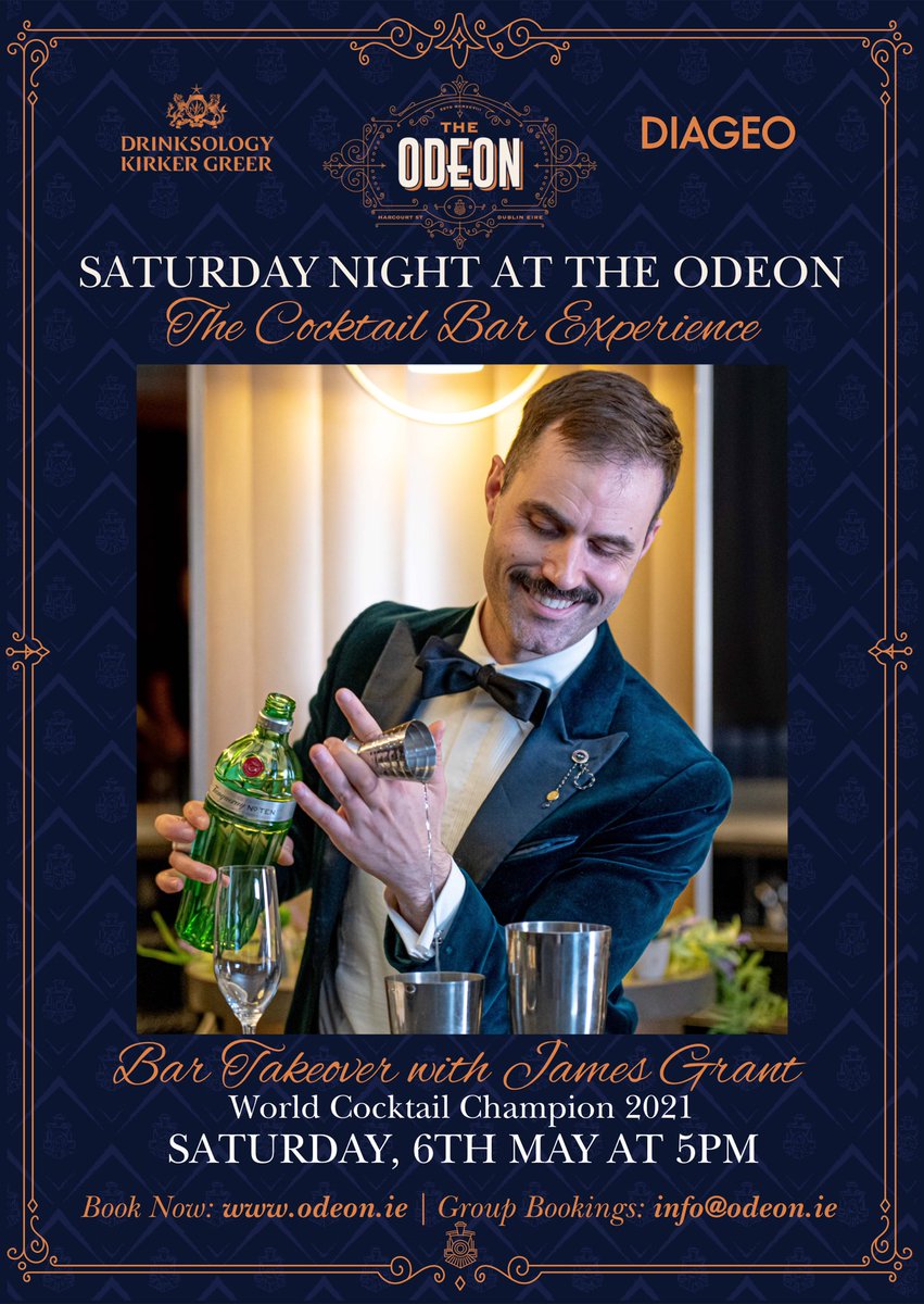 ODEON (@odeondublin) on Twitter photo After epic preview launch <a href="/VogueWilliams/">Vogue Williams</a> Weds & official launch Sat , we welcome direct frm Fairmount hotel Toronto one night only May 6th World Cocktail Champion 2021 James Grant,takeover of the bar from 630-830 book your tables now #cocktails #dublin #drinks #mixology #world After epic preview launch <a href="/VogueWilliams/">Vogue Williams</a> Weds & official launch Sat , we welcome direct frm Fairmount hotel Toronto one night only May 6th World Cocktail Champion 2021 James Grant,takeover of the bar from 630-830 book your tables now #cocktails #dublin #drinks #mixology #world