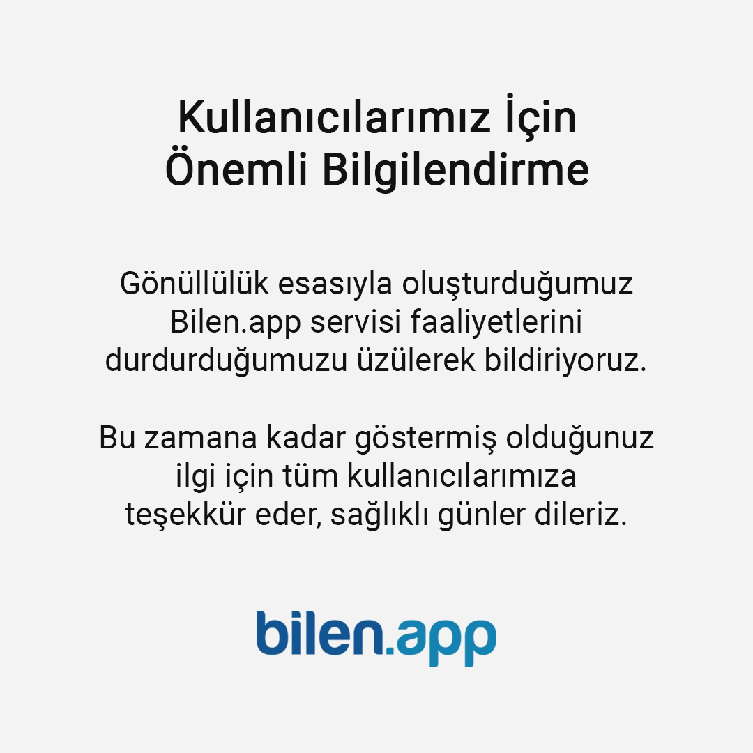 Kullanıcılarımız İçin Önemli Bilgilendirme