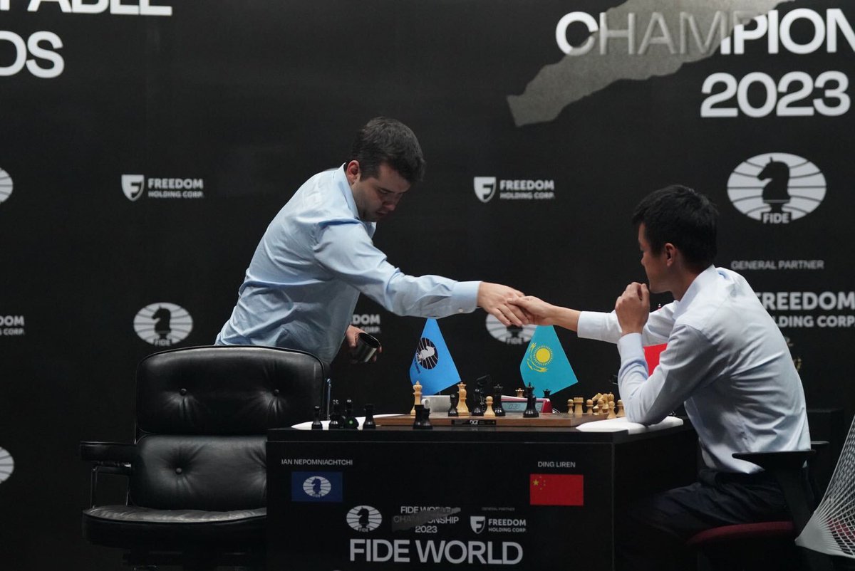 chesscom's tweet image. The final emotions after an unbelievable month of chess. #NepoDing 

📸 @photochess