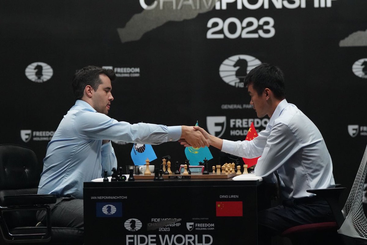 chesscom's tweet image. The final emotions after an unbelievable month of chess. #NepoDing 

📸 @photochess