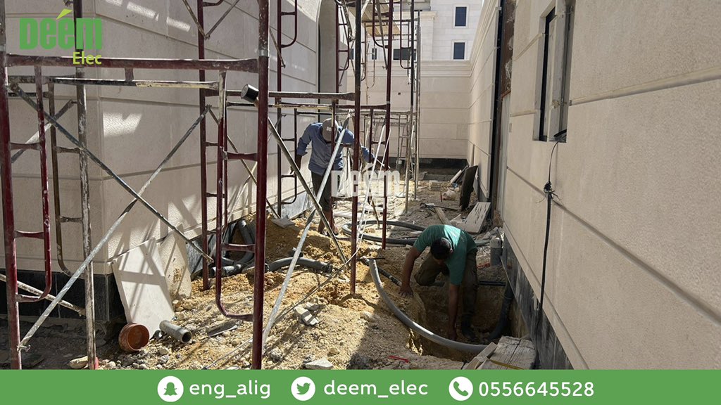 Deem_Elec's tweet photo. البدأ بتمديد الكيابل الخارجية في أحد مشاريعنا في القيروان https://t.co/5hZiL5vB41