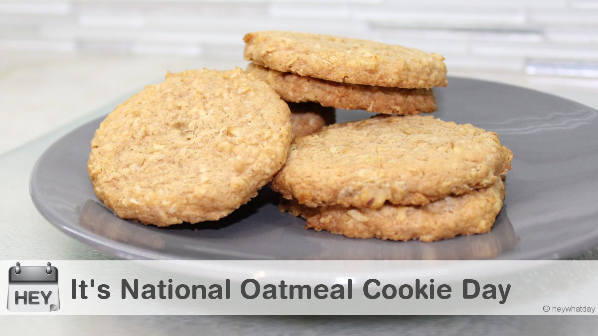 It's National Oatmeal Cookie Day! 
#OatmealCookieDay #Oatmeal #NationalOatmealCookieDay