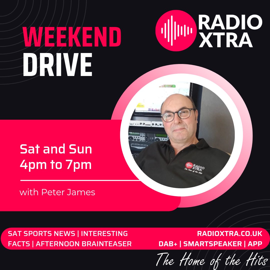 RadioXtraUK's tweet photo. Peter James is here to take you into this Sunday evening. He's got loads of great music for you and his Word Of The Day plus your Sunday Brainteaser.
#sundaydrive https://t.co/yCjDyM4ewZ
