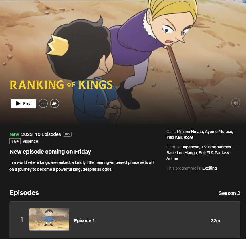 Ranking da 2ª temporada de Kings: Os fãs devem se preparar para uma espera  muito longa - Netflix News