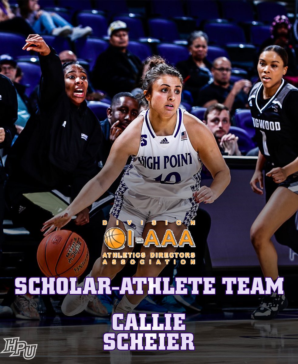 𝐒𝐂𝐇𝐎𝐋𝐀𝐑-𝐀𝐓𝐇𝐋𝐄𝐓𝐄 📚

<a href="/CallieScheier/">Callie Scheier</a> has been named to the DI-AAA ADA Women’s Scholar-Athlete Team!! Congrats Callie, we are SO proud of you! 

#GoHPU