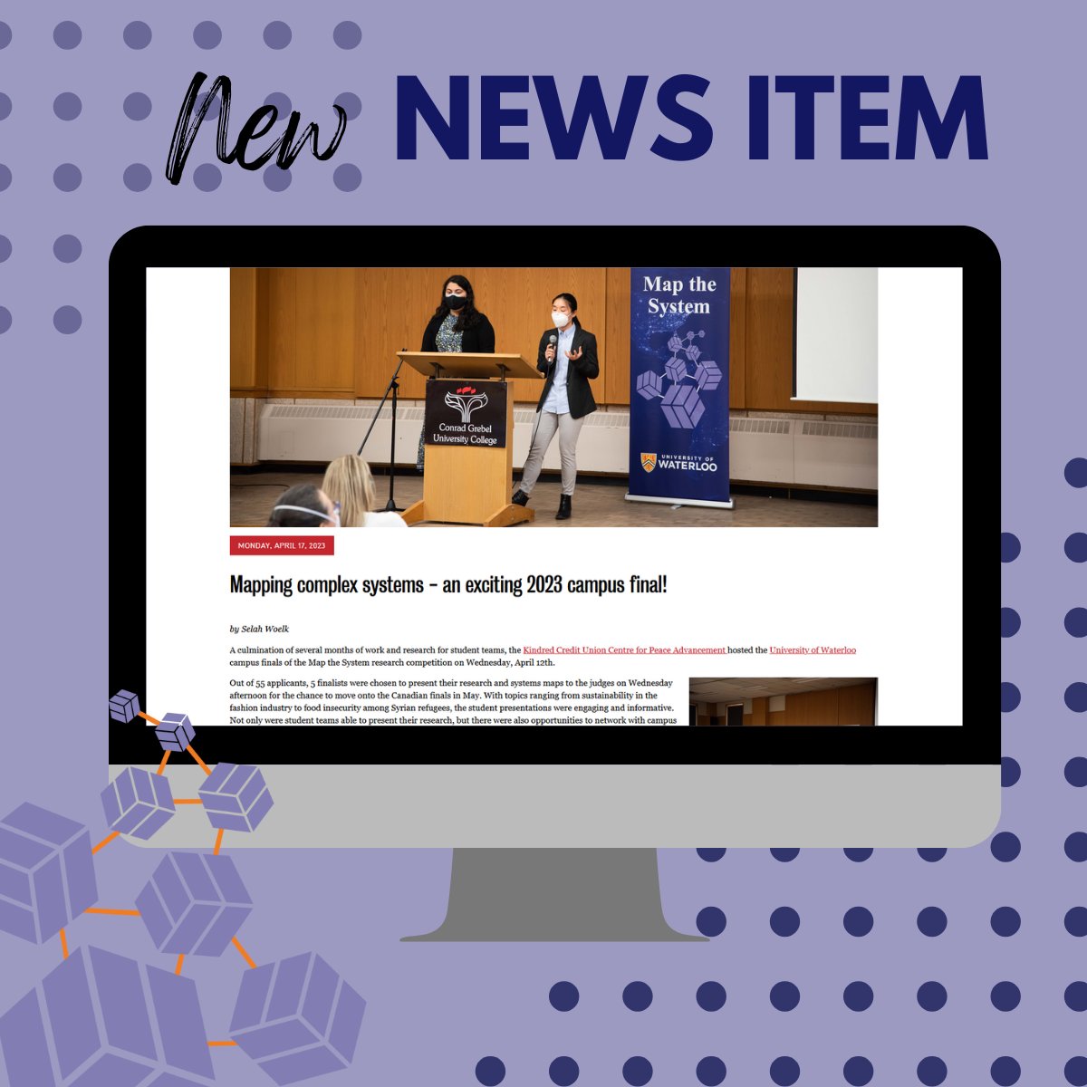 GrebelCPA's tweet image. Learn more about the Map the System research competition campus finals! bit.ly/3oii2SZ  With profiles of the winning teams and sponsors, check out our latest article detailing the event from last Wednesday!

#systemsthinking #innovation #mapthesystem