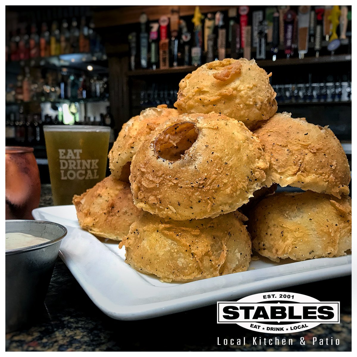 Stables816's tweet photo. KEARNEY'S BEST LOCAL Happy Hour: 1/2 Price 816DrinkLocal Drinks 🍹 + 25% Off ALL #24Taps 🍺 + $4 Wine 🍷 + Tall Boys + Happy Apps 🍽 = STABLES Happy Hour ❤️ (3pm-6pm Daily) #Stables816 #NorthlandProud #LocalHappyHour #BeKearney #EatDrinkLocal https://t.co/St5MzXe2Yl