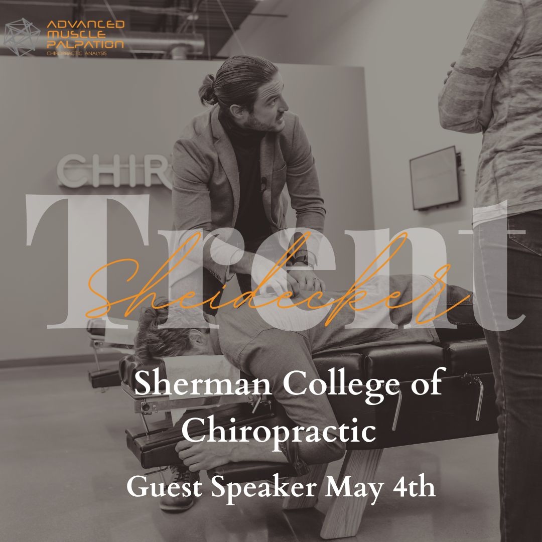 AMP is comming to Sherman College of Chiropractic!!

Register with the link below to here Trent Sheidecker talk all things Advanced Muscle Palpation.

bit.ly/Sherman-regist…

#amp #trentscheidecker #shermancollege #chiropractic #chiropractor #chiropracticstudent #learnmore