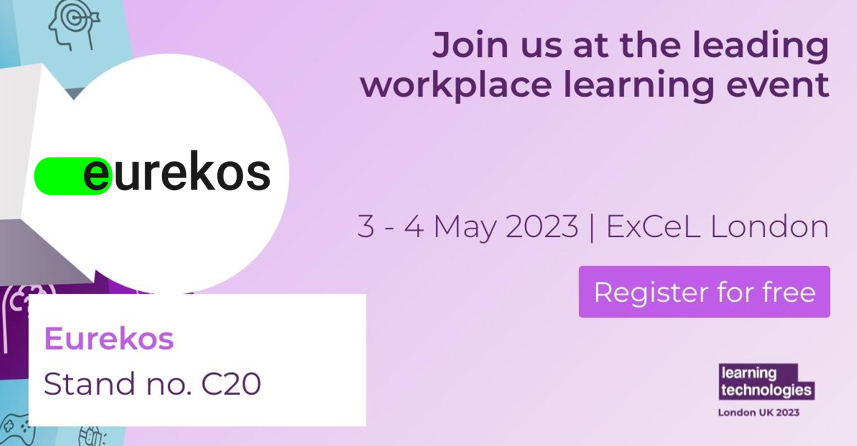 EurekosLMS's tweet photo. We are exhibiting at the Learning Technologies 2023 Exhibition. Join us there!Β Β
Register for free at https://t.co/6MrtTwGFXo
#LearningTechnologies2023 #LT2023 #Exhibition #EdTech #FutureofLearning #JoinUs #FreeRegistration #EducationConference #eLearning #OnlineLearning https://t.co/j4qW88o2Bm