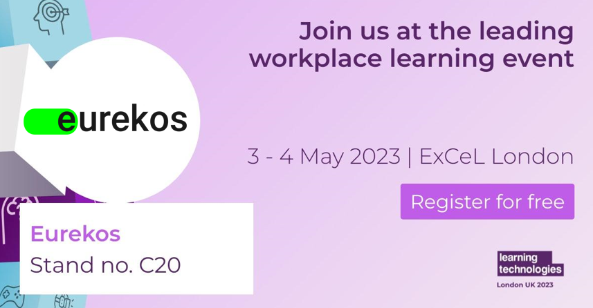 We are exhibiting at the Learning Technologies 2023 Exhibition. Join us there!  
Register for free at learningtechnologies.co.uk

#LearningTechnologies2023 #LT2023 #Exhibition #EdTech #FutureofLearning #JoinUs #FreeRegistration #EducationConference #eLearning #OnlineLearning