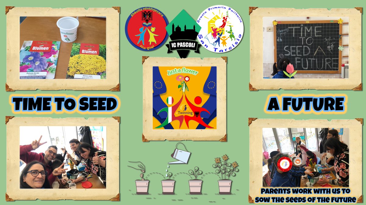 c_serio's tweet photo. I invited parents to the school to plant the seed of the future with their children (the title of the activity is clearly inspired by this course). The activity was part of the European #eTwinning project Just a Flower. #justaflower #TIMEMOOC #STEMlearning @ThisisMyEarth https://t.co/bocXJQcqom