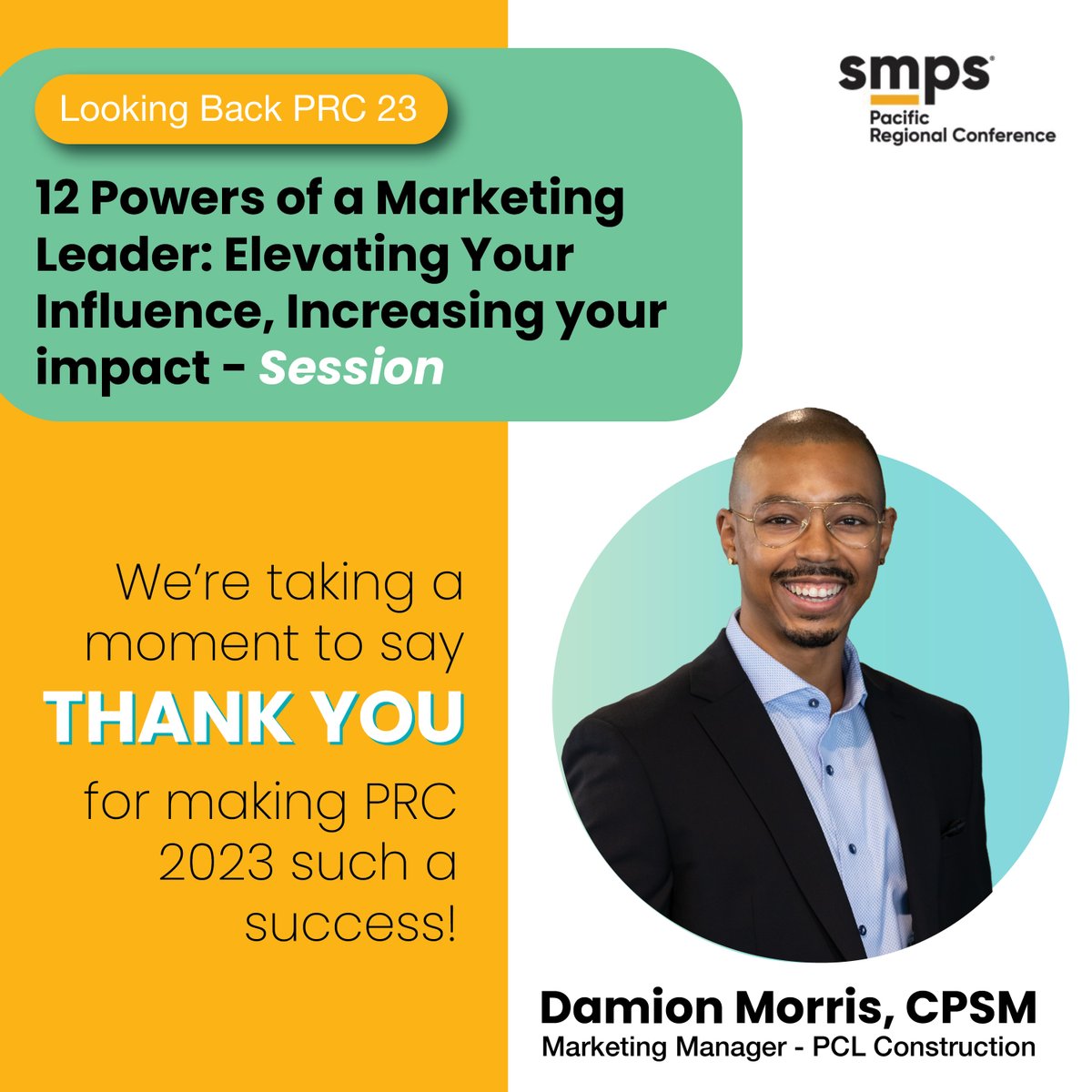 SMPSTheWave's tweet image. Looking Back PRC 23 - We’re taking a moment to say THANK YOU for making PRC 2023 such a success!

12 Powers of a Marketing Leader: Elevating Your Influence, Increasing your impact - Session Speaker #SMPSPRC2023