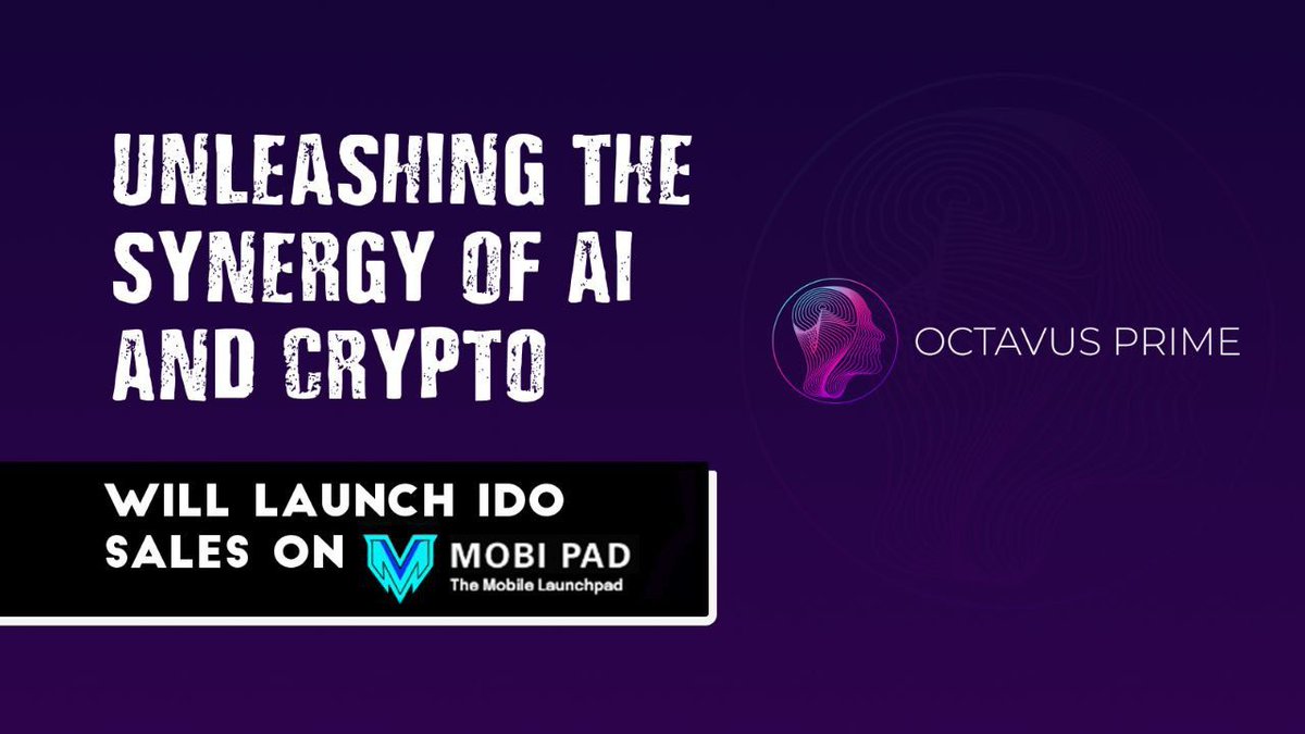 PadMobi's tweet photo. 📣We are incredibly excited to announce our upcoming super launch with #OctavusPrime.

🌞Octavus Prime leverages Blockchain and AI to develop products that assist Communities all around the world.

🔗Website: https://t.co/KQcN8rUCV5

🌏Stay Tuned.

 #IDO #AI #Bsc https://t.co/grlR1FFTtq