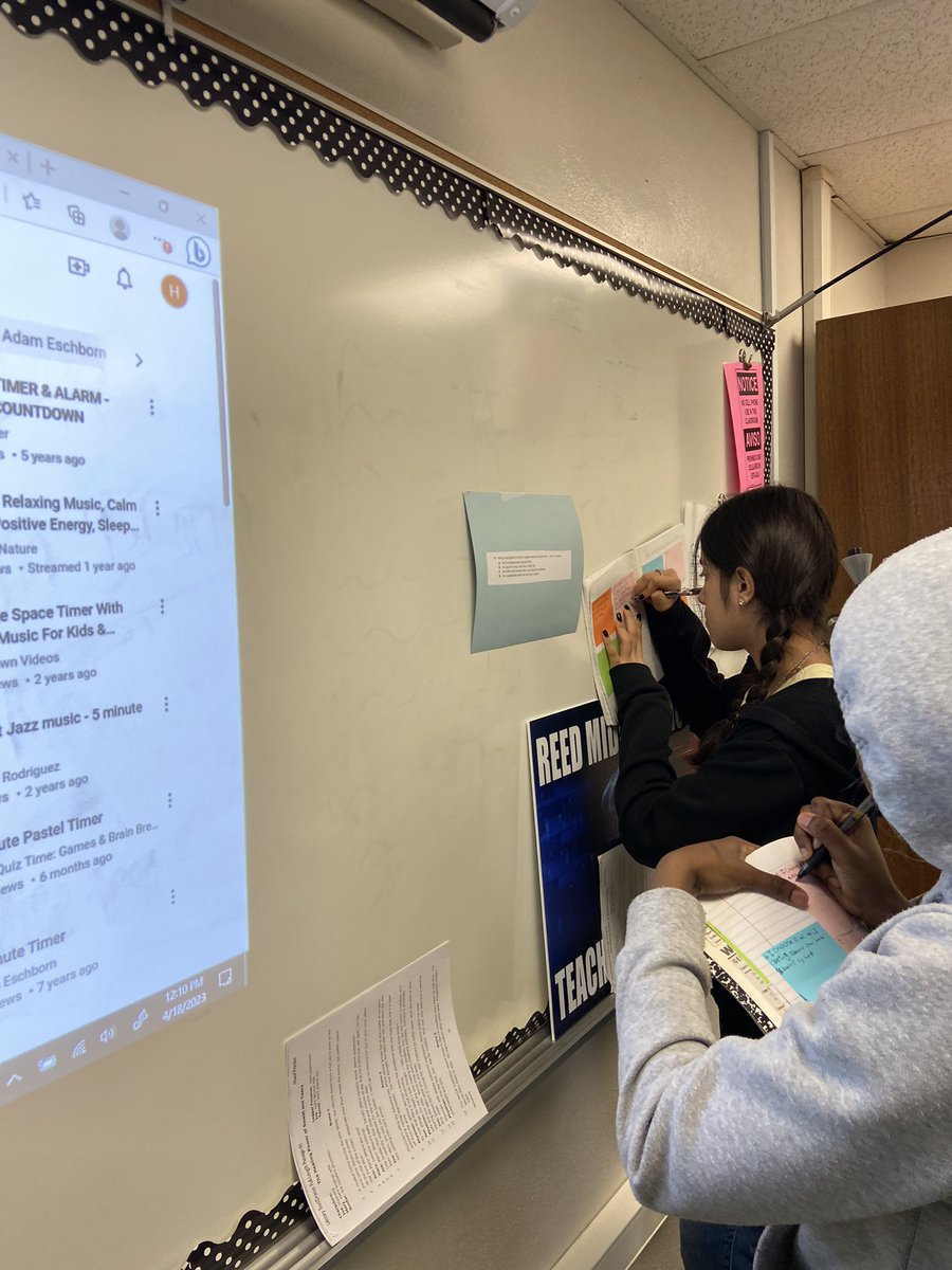 MsWhite_26's tweet photo. My students are participating in a gallery walk for Drama. Im elated to see how my kiddos produce on their STAAR 🥰 https://t.co/q46HMEBnHP