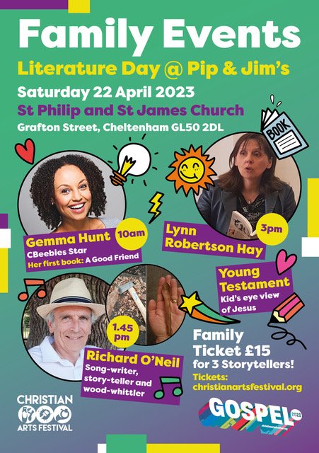ChristianArtsCH's tweet photo. Only £5  to bring the whole family to one of our 3 Storyteller events this Sat  Tickets on the door!  For more info about our festival events over the weekend go to https://t.co/TrrsUtQZQf @CheltLifestyle @pipandjims @glosinfo @Jairus_Girl @ringlet_gem @visitchelt https://t.co/Sr1Hk3DLw7