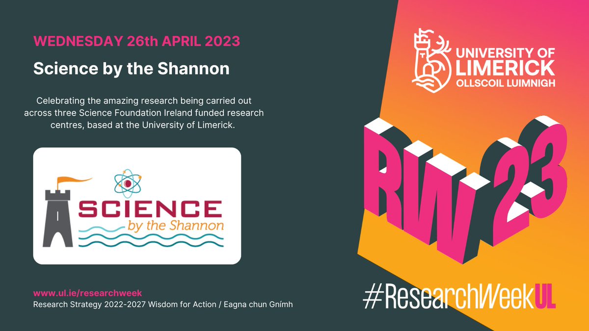 UL_Research's tweet photo. Why not enjoy an evening of Science by the Shannon and the amazing research being carried out in @LeroCentre @Confirm_Centre @SSPCentre 

📅 Wed 26 April
🕐 19.00
📍 JJ Bowles, Thomondgate

FREE Registration: https://t.co/811UUz7DSi

#ResearchWeekUL #StayCurious @scienceirel https://t.co/JEDpJfCQ4Q