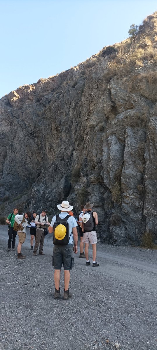 jennings_elin's tweet photo. Day 1 of our #students #mapping the #Cabeneras #faultzone at #Sopalmo. Today we focused on the introduction of the main rock culprits.
#Spain #postgraduates #undergraduates #Geology #phyllite #faultgouge #dolomite #volcanics #igneous #fieldwork @UniExeCornwall @CambSchMines https://t.co/gZgRYsQHDF
