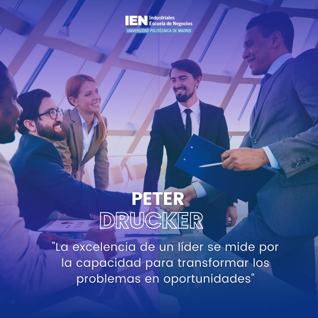 Escuela Negocios UPM (@ien_upm) on Twitter photo “La excelencia de un líder se mide por la capacidad para transformar los problemas en oportunidades” Peter Drucker.
Llámanos y te informamos sobre nuestros programas:
👉 ienupm.com
✉️ info@ienupm.com
📞 (+34) 910 677 073 | (+34) 910 677 074 “La excelencia de un líder se mide por la capacidad para transformar los problemas en oportunidades” Peter Drucker.
Llámanos y te informamos sobre nuestros programas:
👉 ienupm.com
✉️ info@ienupm.com
📞 (+34) 910 677 073 | (+34) 910 677 074