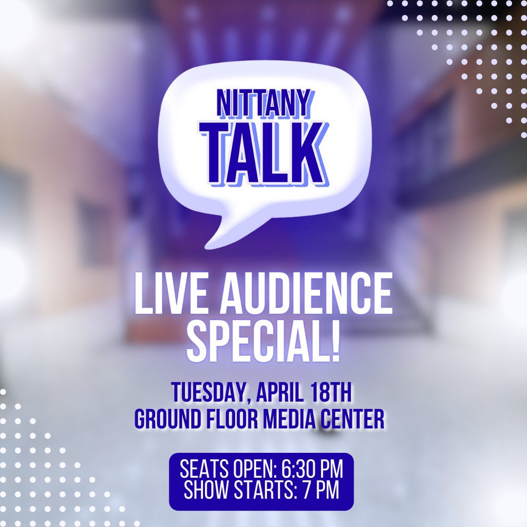The Bellisario Media Center will host the first ever LIVE episode of <a href="/psunittanytalk/">Nittany Talk</a> tonight ! Stop by and come interact with our students! #WeAre #BellisarioProud