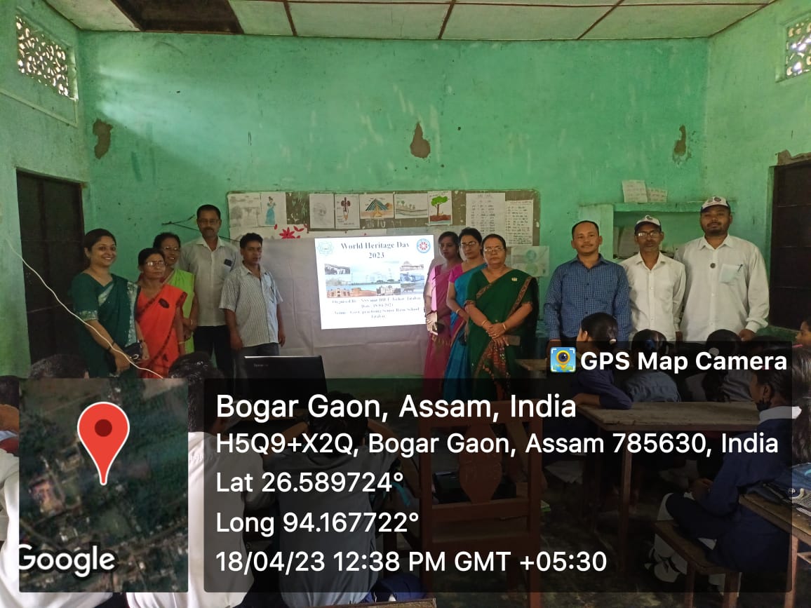 nss_dietjorhat's tweet photo. Celebration of World Heritage Day at Govt.Practising Senior Basic School,Titabar organise by NSS Unit DIET Jorhat Titabar on 18th April,2023. @_NSSIndia @nss_rdguwahati @NSSCellDU @YASMinistry @pankajsinghips @Anurag_Office @CMOfficeAssam @AmritMahotsav @g20org @DIPAKKU93471047 https://t.co/Aqr3kWIJj5