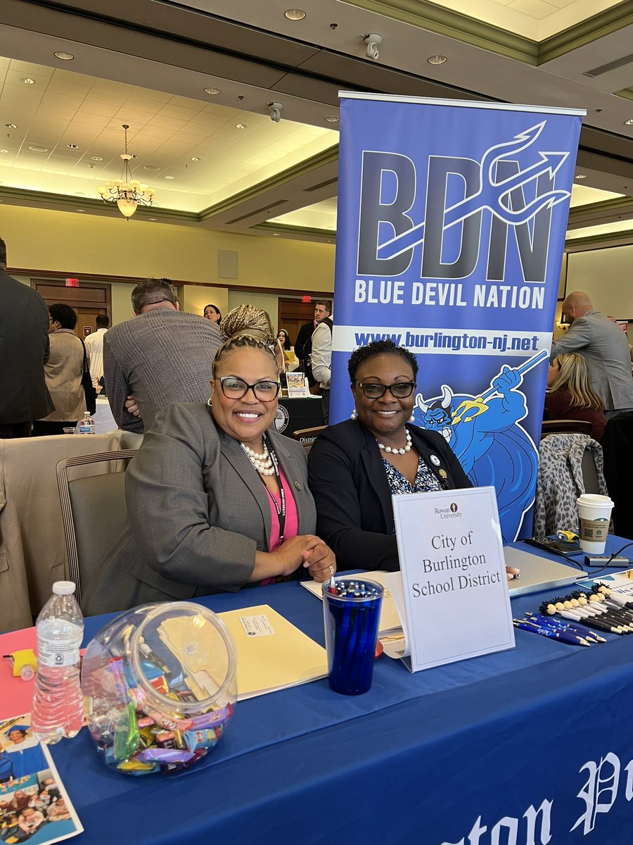 iteachyall's tweet photo. Thank you @RowanCareers for hosting a great education job fair today!  Seeking new teachers @BurlCitySchools. Great seeing some of my former students!  #proud https://t.co/HJZUKSlokL