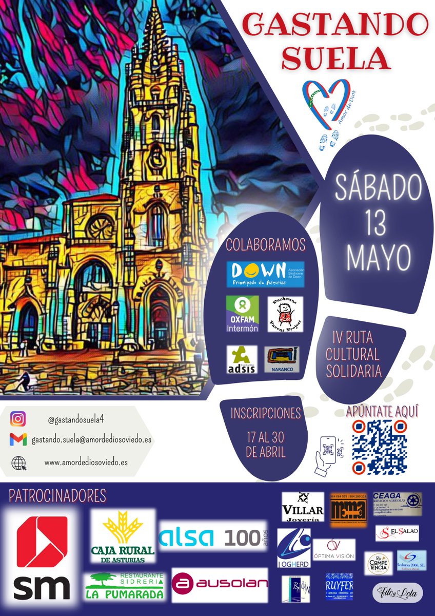 GastandoSuela_'s tweet photo. ¡Ha llegado el momento!
Apúntate en el enlace a nuestra Ruta Cultural Solidaria Gastando Suela IV

https://t.co/tXih8QrQAt https://t.co/iqCYfvJoy8