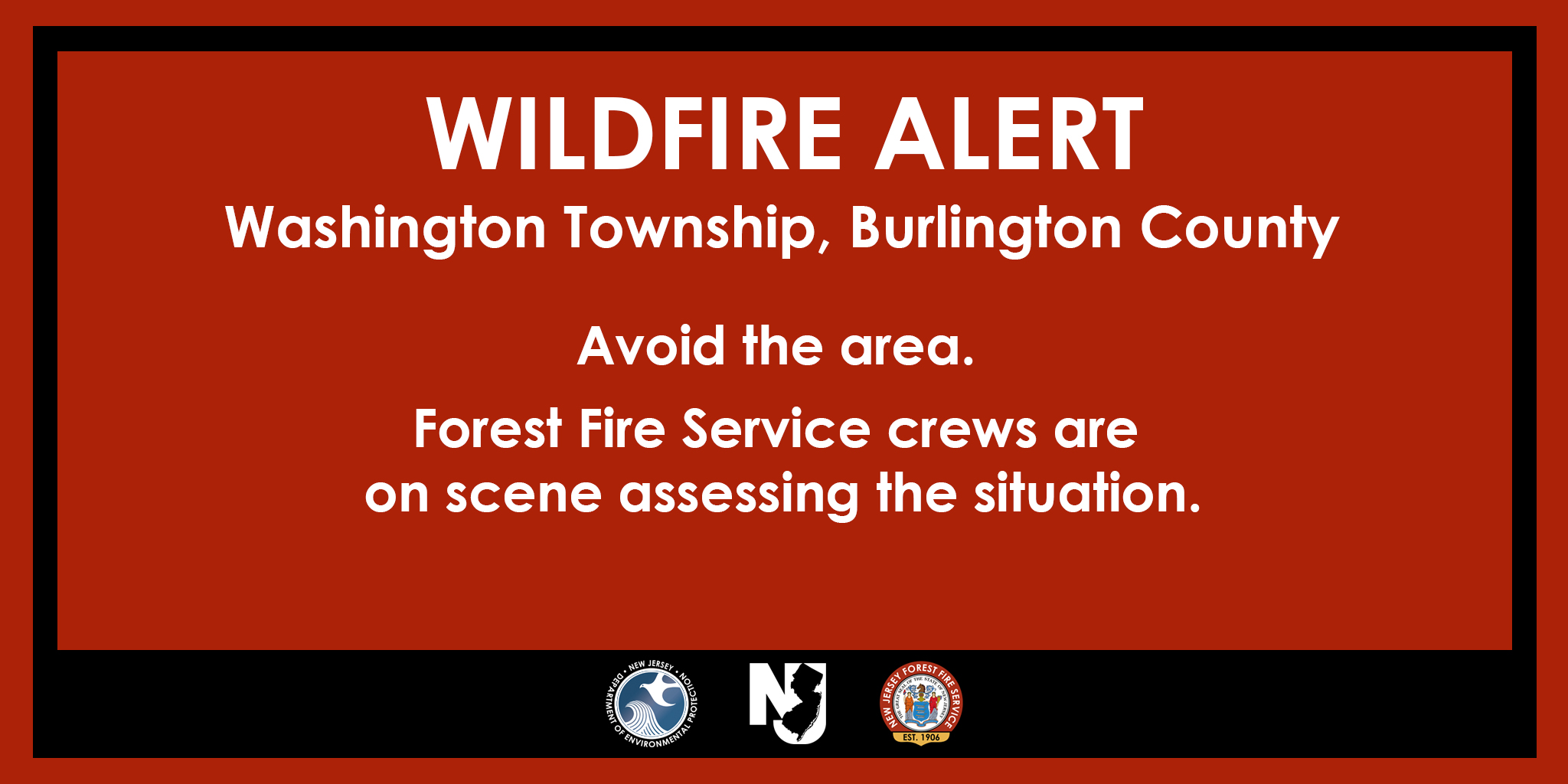 New Jersey Forest Fire Service on Twitter "WILDFIRE ALERT Washington