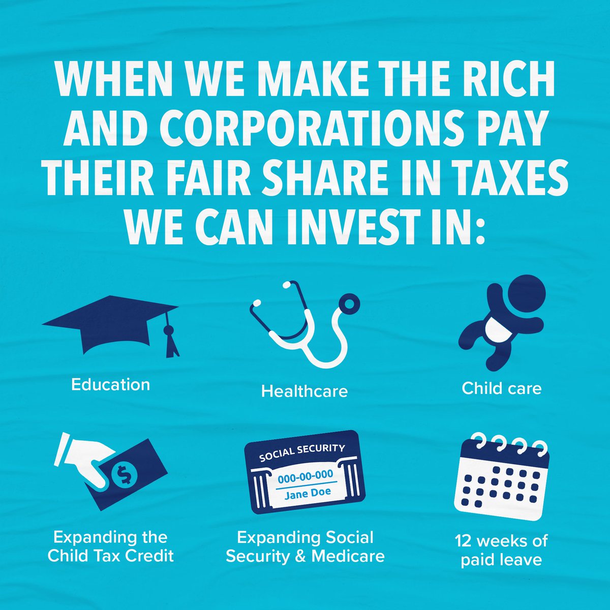 99Percent_PA's tweet photo. This #TaxDay2023, Congress should make the wealthy and corporations pay their fair share of taxes so we can make crucial investments in services that benefit working families such as Social Security, Medicare, Medicaid, education, childcare, housing, nutrition programs, and more. https://t.co/aISDD4Fy3M