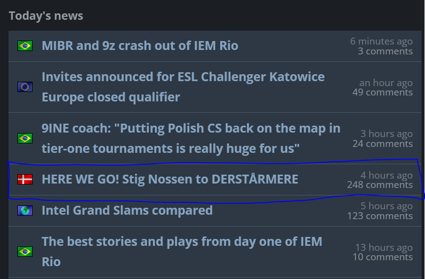 Nyhederne har allerede ramt HLTV - Vores transfer af <a href="/StigNossen/">StigNossen</a> står til at blive en historisk transfer, der skal tage Dust2 Power Ligaen til nye højder. Transfersummen holdes fortsat hemmelig, men rygterne går på at flere Vodka Redbulls var på talebrættet under forhandlingerne.