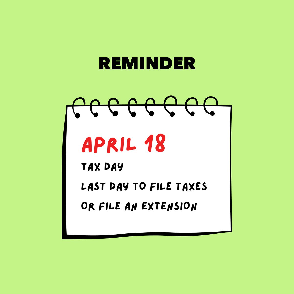The clock is ticking ⏰ 

Today is the final day to file your taxes OR file an extension. ✅ 

If you're self-employed and have a last-minute tax question, send it our way!

#taxes #selfemployed